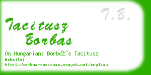 tacitusz borbas business card
